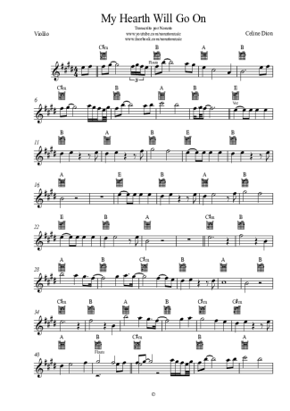 21133 Sheet music - My Heart Will Go On - Acoustic Guitar