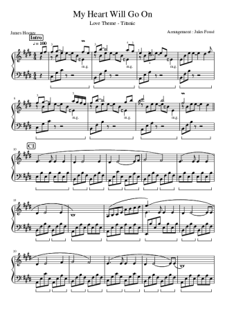 10044 Sheet music - My Heart Will Go On - Piano