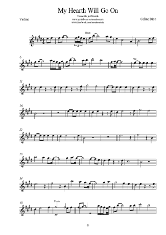 My Heart Will Go On - Céline Dion | Sheet Music for Violin | PDF Download