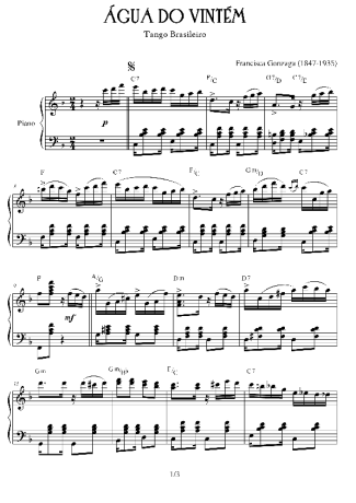 4024 Sheet music - Água do Vintém - Piano