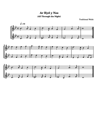 32368 Sheet music - Ar Hyd Y Nos - Piano