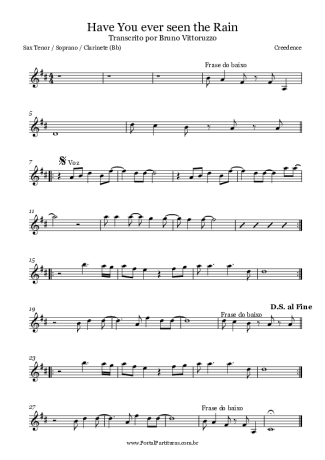 25394 Sheet music - Have You Ever Seen The Rain - Tenor Saxophone Soprano (Bb)