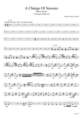 6619 Sheet music - A Change of Seasons - Drums