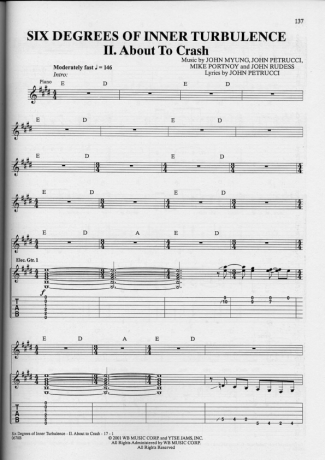 18380 Sheet music - About To Crash - Guitar
