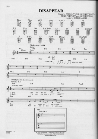 18376 Sheet music - Disappear - Guitar