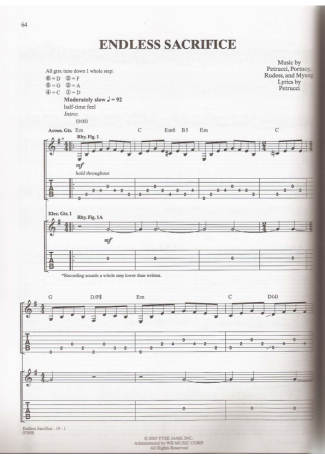 18377 Sheet music - Endless Sacrifice - Guitar