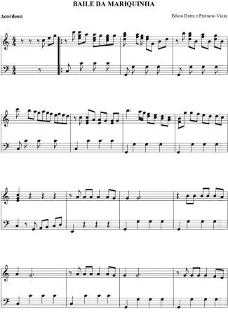 2027 Sheet music - Baile da Mariquinha - Accordion