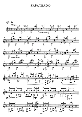20580 Sheet music - Zapateado - Acoustic Guitar
