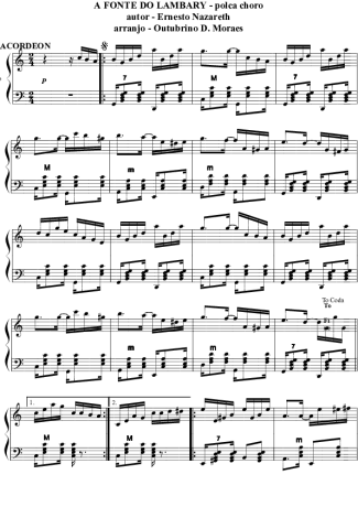 10 Sheet music - A Fonte de Lambary - Accordion