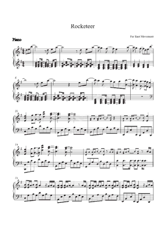695 Sheet music - Rocketeer (feat Ryan Tedder) - Piano