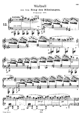 37975 Sheet music - Walhall Aus Der Ring Des Nibelungen S.449 - Piano