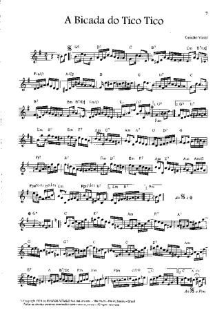 2507 Sheet music - A Bicada do Tico Tico - Keyboard
