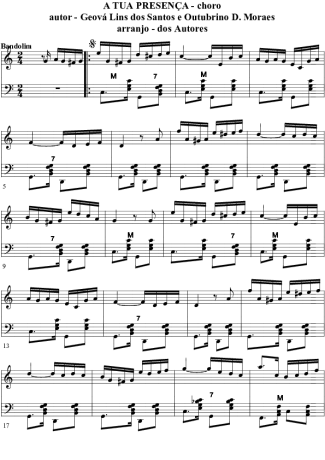 11 Sheet music - A Tua Presença - Accordion
