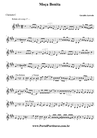 2859 Sheet music - Moça Bonita - Clarinet (C)
