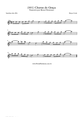 19727 Sheet music - (001) Chuvas De Graça - Alto Saxophone