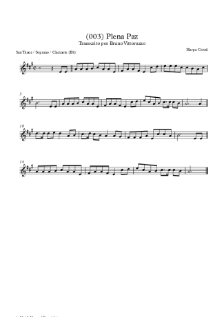 19749 Sheet music - (003) Plena Paz - Tenor Saxophone Soprano (Bb)