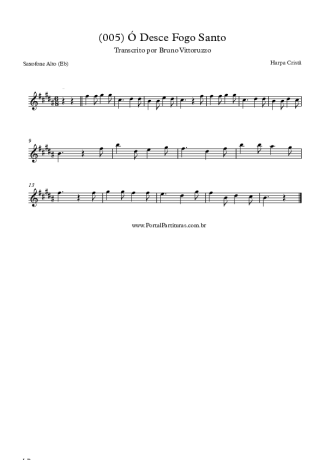 19772 Sheet music - (005) Ó Desce Fogo Santo - Alto Saxophone
