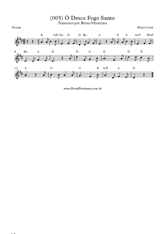19773 Sheet music - (005) Ó Desce Fogo Santo - Keyboard