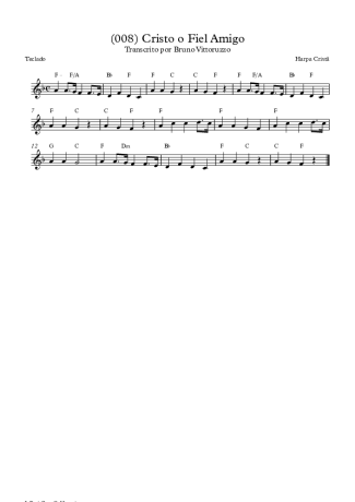 19808 Sheet music - (008) Cristo O Fiel Amigo - Keyboard