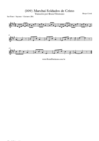 19817 Sheet music - (009) Marchai Soldados De Cristo - Tenor Saxophone Soprano (Bb)