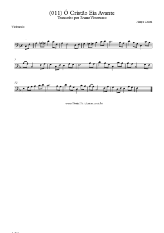 19846 Sheet music - (011) Ó Cristão Eia Avante - Cello