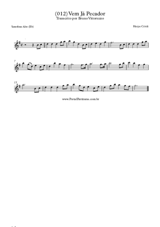 19851 Sheet music - (012) Vem Já Pecador - Alto Saxophone