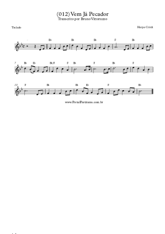 19852 Sheet music - (012) Vem Já Pecador - Keyboard