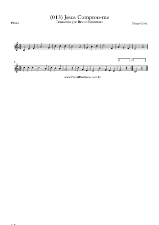 19859 Sheet music - (013) Jesus Comprou-me - Flute