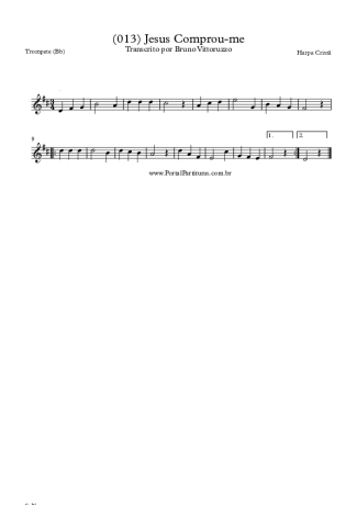 19865 Sheet music - (013) Jesus Comprou-me - Trumpet
