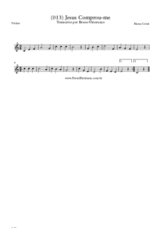 19867 Sheet music - (013) Jesus Comprou-me - Violin