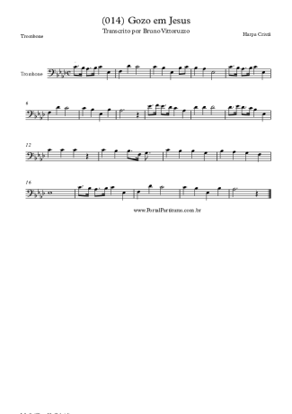 19875 Sheet music - (014) Gozo Em Jesus - Trombone