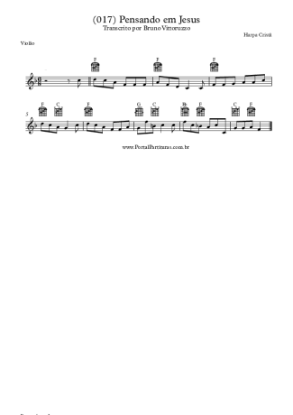 19910 Sheet music - (017) Pensando Em Jesus - Acoustic Guitar