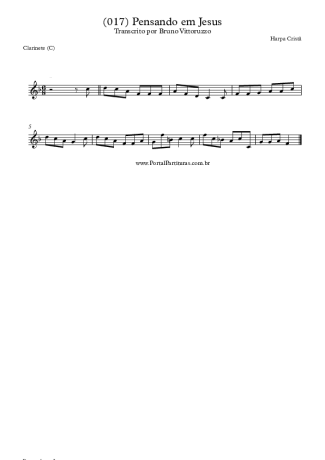 19902 Sheet music - (017) Pensando Em Jesus - Clarinet (C)