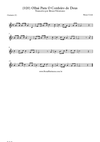 19935 Sheet music - (020) Olhai Para O Cordeiro De Deus - Clarinet (C)