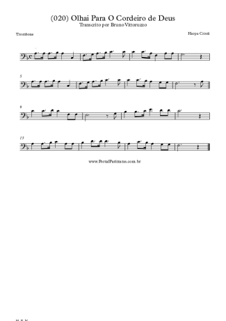 19941 Sheet music - (020) Olhai Para O Cordeiro De Deus - Trombone