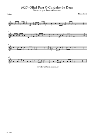 19952 Sheet music - (020) Olhai Para O Cordeiro De Deus - Violin