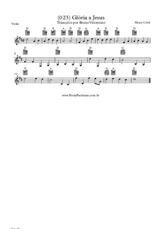 19991 Sheet music - (023) Glória A Jesus - Acoustic Guitar