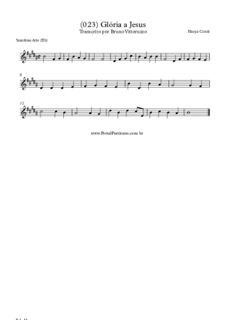 19980 Sheet music - (023) Glória A Jesus - Alto Saxophone