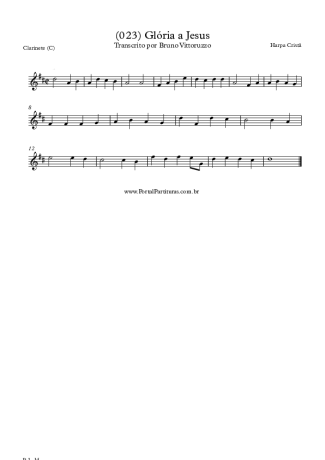 19976 Sheet music - (023) Glória A Jesus - Clarinet (C)
