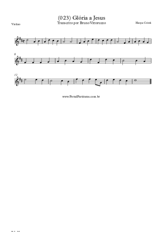 19992 Sheet music - (023) Glória A Jesus - Violin