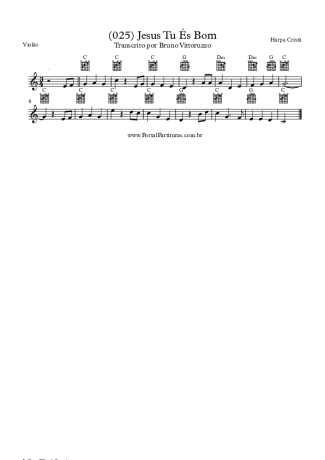 20013 Sheet music - (025) Jesus Tu És Bom - Acoustic Guitar