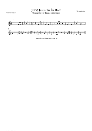 20005 Sheet music - (025) Jesus Tu És Bom - Clarinet (C)