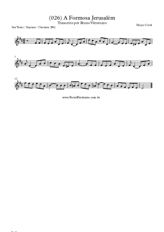 28375 Sheet music - (026) A Formosa Jerusalém - Clarinet (Bb)