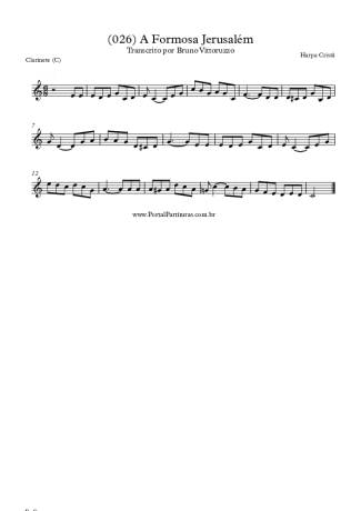 20016 Sheet music - (026) A Formosa Jerusalém - Clarinet (C)