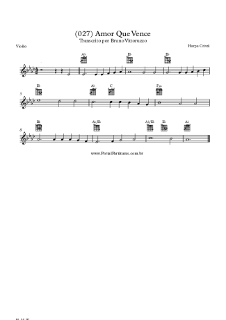 20035 Sheet music - (027) Amor Que Vence - Acoustic Guitar