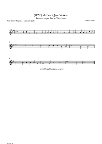 28376 Sheet music - (027) Amor Que Vence - Clarinet (Bb)