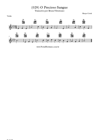 20057 Sheet music - (029) O Precioso Sangue - Acoustic Guitar