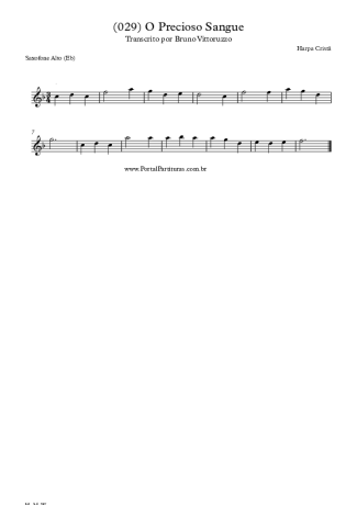 20053 Sheet music - (029) O Precioso Sangue - Alto Saxophone
