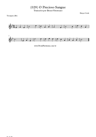 20056 Sheet music - (029) O Precioso Sangue - Trumpet
