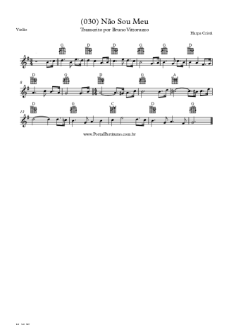 20068 Sheet music - (030) Não Sou Meu - Acoustic Guitar